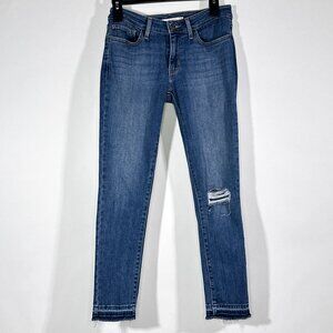 Levi's 711‎ Skinny Distressed Frayed Raw Hem Jeans Size 27 *No Material Tag!